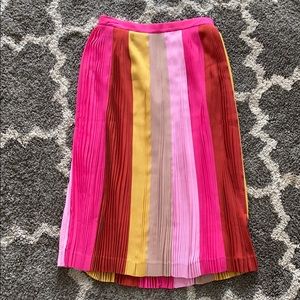 J Crew Colorful Pleated Skirt